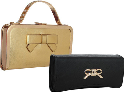 

Fillincart Casual, Formal, Party Gold, Black Clutch, Black;gold