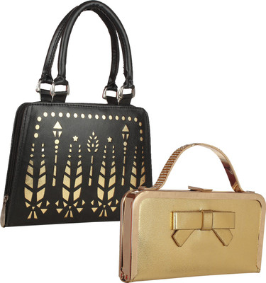 Fillincart Casual, Formal, Party Black, Gold Clutch