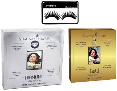 

Ultimate Eyelashes, Skin Radiance 24 Carat Gold & Skin Revival Diamond facial Kit(Set of 3)