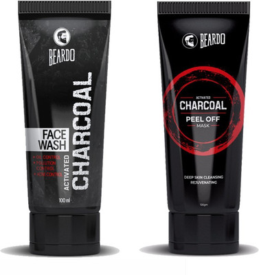

Beardo Activated Charcoal Peel Off Mask And Face Wash Combo(Set of 2)