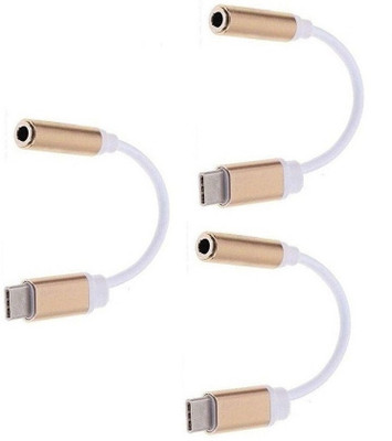

FUZION PACK OF 3 TYPE C TO 3.5 MM AUDIO JACK CONVERTER CABLE EARPHONE Headphone Adapter(Mobile, Tablet, Multicolor)
