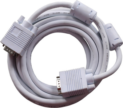 

global infotech VGA 3 Miter VGA Cable(Compatible with VGA , Cable, White)