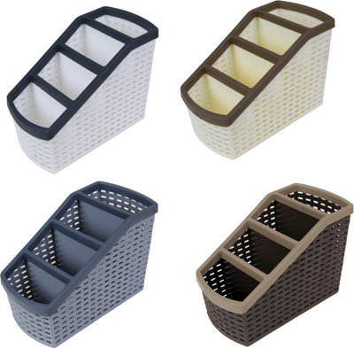 

CSM 4 Compartments Plastic Pen Stand(Multicolors)