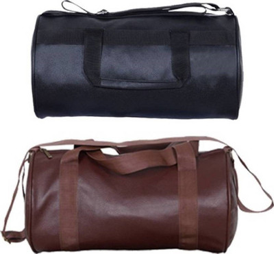 

CraftsEra (Expandable) Leather Look Trendy Pack Of 2, Gym Bag II Duffel Bag Gym Bag(Multicolor)