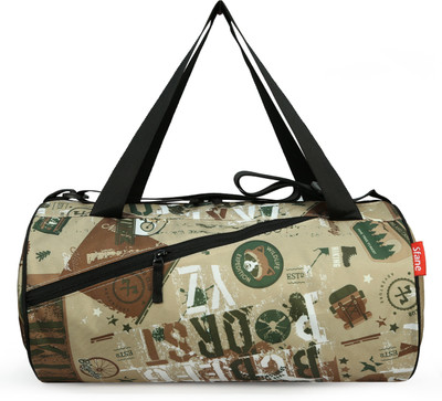 

sfane Trendy Printed Sports Duffel Gym Bag(Brown)