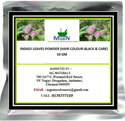 

MGBN INDIGO LEAVES POWDER (HAIR COLOUR-BLACK & CARE) 50 GM Hair Color(Black)