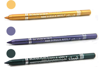 

Bonjour Paris Party wear kajal(golden, purple, green.)