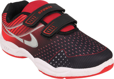 

WINDY Boys & Girls Velcro Running Shoes(Red, Bk/rd