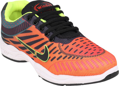 

WINDY Boys & Girls Lace Running Shoes(Orange, Bk/org