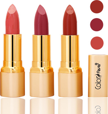 

Color Fever lipstick with Vitamin E, Enriched soft and smooth 9 to 5 matte(peach, mauve, dry orange, 12 g)