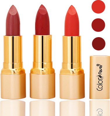 

Color Fever lipstick with Vitamin E, Enriched soft and smooth 9 to 5 matte(mauve, red, orange, 12 g)