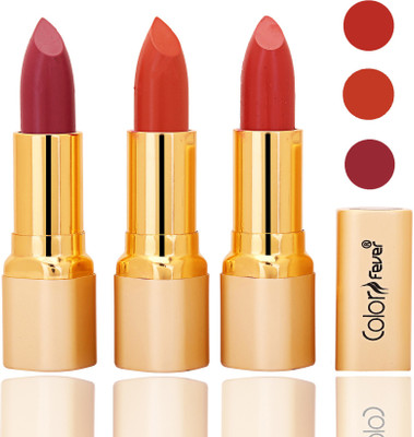 

Color Fever lipstick with Vitamin E, Enriched soft and smooth 9 to 5 matte(mauve, brick orange, orange, 12 g)
