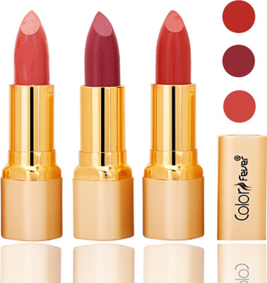 

Color Fever lipstick with Vitamin E, Enriched soft and smooth 9 to 5 matte(peach, mauve, orange, 12 g)