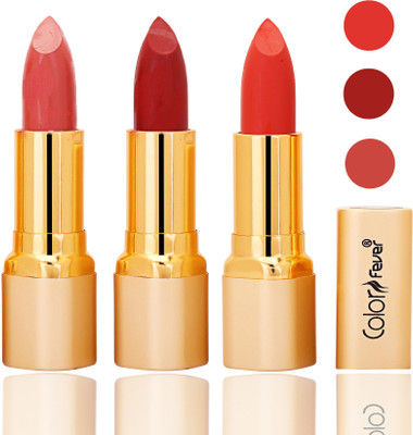 

Color Fever lipstick with Vitamin E, Enriched soft and smooth 9 to 5 matte(peach, red, orange, 12 g)