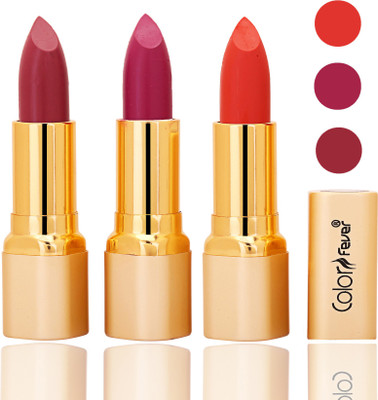 

Color Fever lipstick with Vitamin E, Enriched soft and smooth 9 to 5 matte(mauve, purple, orange, 12 g)