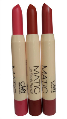 

Menow Matic Lipstick Pack of 3 Shade-A(Multicolor)