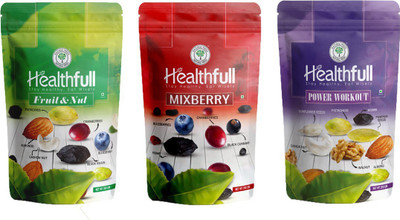 

Healthfull Combo of Mix Berrys, 200g & Fruits and Nut, 200g & Powerworkout, 200g. Bilberries(600 g, Pouch)