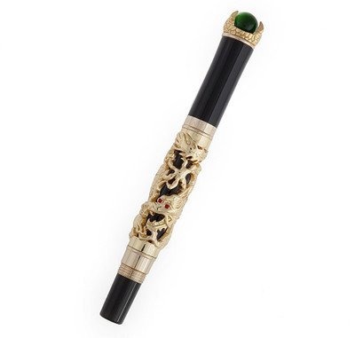 

JINHAO Dragon Playing Golden Pearl Roller Ball Pen with Jewelry on Top Ball Pen