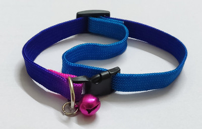 

101Lives Blue Rainbow with bell  Dog & Cat Everyday Collar(, Blue