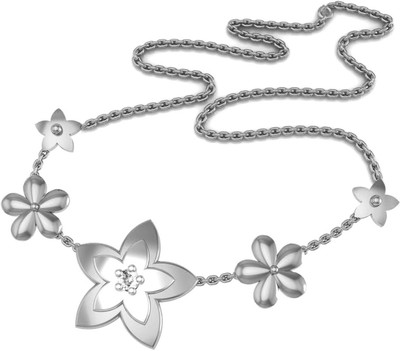 

Avsar NECKLACE13WN Princess White Gold Precious Necklace(18kt)