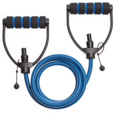 

Faiydashop Fully Adjustable Toning Tube With Non-Slip Foam Grip Handles Resistance Tube(Blue)