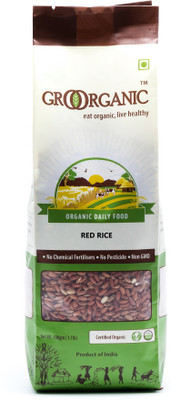 

GroOrganic Red Rice Red Raw Rice (Medium Grain, Unpolished)(500 g)