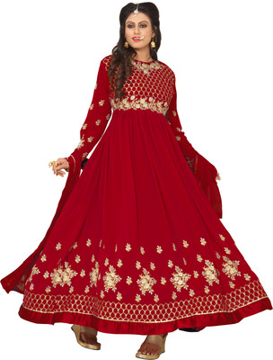 Ethnic Yard Anarkali Gown(Red) Flipkart