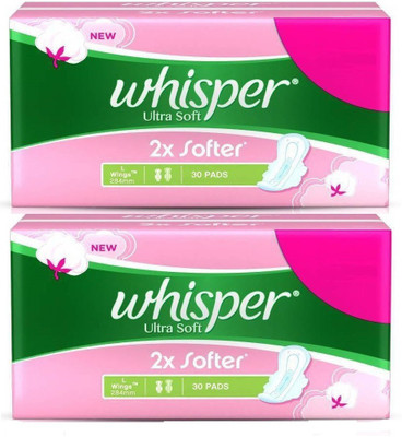 

Whisper Ultra Soft 30+30 Pad Sanitary Pad(Pack of 2)