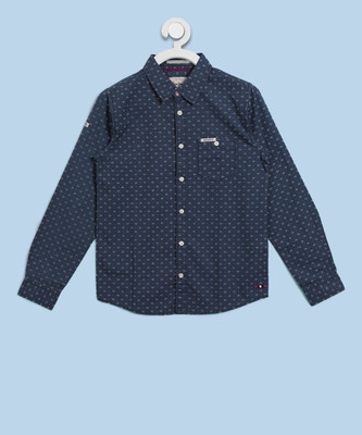 

Pepe Jeans Boys Printed Casual Dark Blue Shirt, Navy