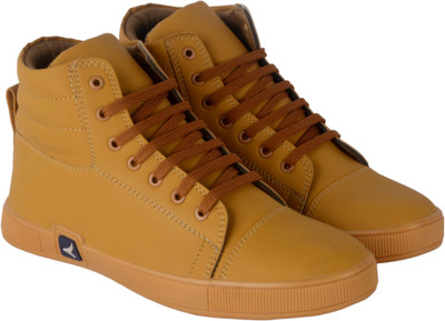 

ROAD STAG Boys and Men trendy High Ankle Sneakers Sneakers For Men(Tan