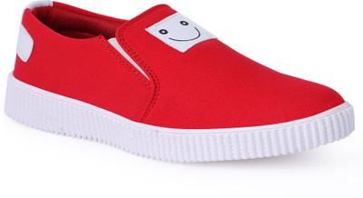 

CLOSHO Red Casual Shoes Slip On Sneakers For Men(Red