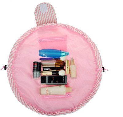 

House of Quirk Cloth Travel Make-up Storage Bag, Pink Small Travel Bag(Pink)