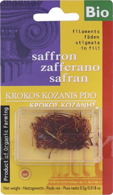 

ELWORLD Organic Greek Red Saffron Threads Kesar by Krokos Kozanis(0.5 g)