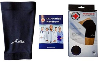 

Dr. Arthritis Doctor Developed Copper Knee Brace & Compression Sleeve & DOCTOR WRITTEN HANDBOOK Knee, Calf & Thigh Support (XXL, Black)