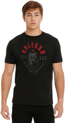 Deccan Store Printed, Graphic Print Men Round Neck Black T-Shirt