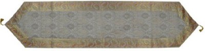 Lal Haveli Grey 182.88 cm Table Runner(Silk)