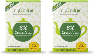 

myDaily 6X Green Tea for Effective Weight Loss. 6 times better with High Antioxidants Lemon Green Tea(50 Bags, Pouch)