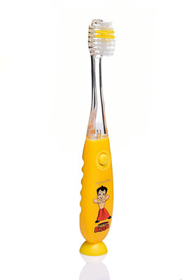 

aquawhite Chhota Bheem Kids Timer Flash Light with Hygiene Cap Yellow (Waterproof & Inbuilt Battery),Health & Personal Care Ultra Soft Toothbrush