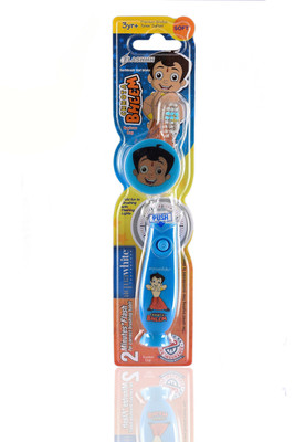 

aquawhite Chhota Bheem Kids Timer Flash Light with Hygiene Cap Blue (Waterproof & Inbuilt Battery),Health & Personal Care Ultra Soft Toothbrush