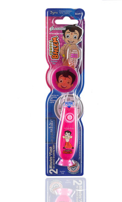 

aquawhite Chhota Bheem Kids Timer Flash Light with Hygiene Cap Pink (Waterproof & Inbuilt Battery),Health & Personal Care Ultra Soft Toothbrush