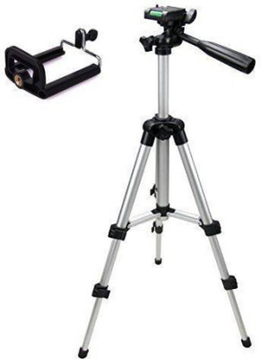

Tygot 3110 Tripod with mobile holder and carry case Tripod (Silver, Supports Up to 1500) Tripod Kit, Monopod(Silver, Supports Up to 1500 g)