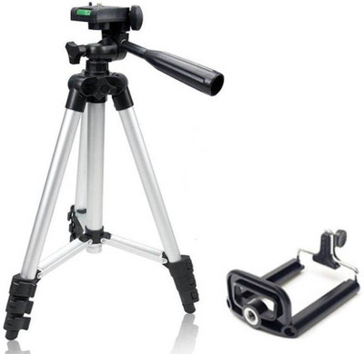 

Syvo 3110 Lightweight Tripod with Adjustable-height legs Free Phone Holder with Bag Tripod Kit (Silver, Supports Up to 1500 g) Tripod (Silver, Black, Supports Up to 1500) Tripod, Monopod(Silver & Black, Supports Up to 1500 g)