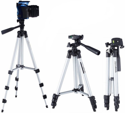 

Prajo Tripod-3110 40.2 Inch Portable Camera Tripod With Three-Dimensional Head & Quick Release Plate Tripod(Multicolor, Supports Up to 2000 g)