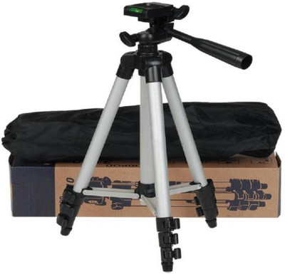 

Syvo Deals Portable & Foldable Camera - Mobile Tripod With Mobile Clip Holder Bracket , Fully Flexible Mount Cum Tripod , Standwith Three-dimensional Head & Quick Release Plate Only 150 gm (Black) Tripod (Black, Silver, Supports Up to 1500) Tripod(Silver,