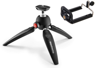

Manfrotto PIXI EVO Mini Tripod With Mobile Holder, black, light and compact (Part No-MTPIXIEVO-BK) Tripod(Black, Supports Up to 2500 g)