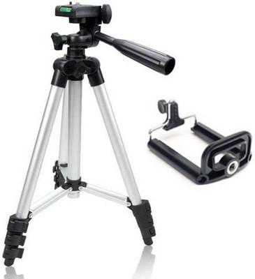 

Syvo 3110 3-Way Head Rotation Adjustable Aluminum 35cm To 102cm Extendable Camera-Tripod With Bracket And Bag Tripod, Tripod Kit, Monopod Kit (Black / Silver, Supports Up to 1800 g) Tripod(Black, Supports Up to 2000 g)