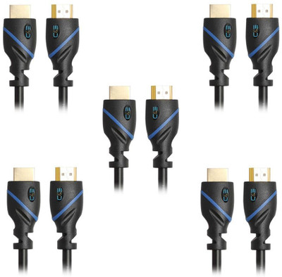

CE TV-out Cable High Speed HDMI Cable (1.5 Feet) with Ethernet Supports 1.4 30AWG, 3D and Audio Return, UltraHD 4K Ready, Latest Specification Cable, (5 Pack)(Black, For Xbox, 0.5 m)