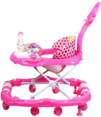 

Continental Musical Walker & Rocker With Parent Rod(Pink)