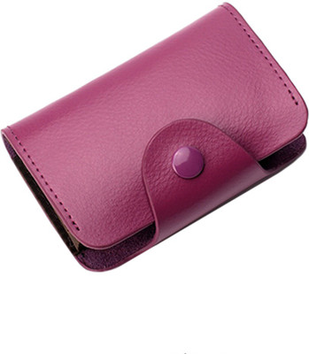 

Stealodeal Women Casual Purple Genuine Leather Card Holder(15 Card Slots)