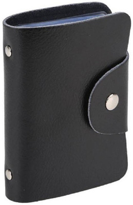 

Accezory Men Casual Black Artificial Leather Card Holder(10 Card Slots)